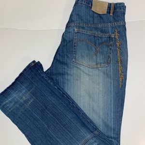 Indigo-Red Denim Jeans